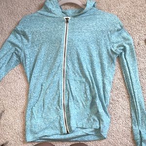 teal/blue sweater